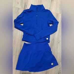 Vuori Blue Women's Zipup & skort set